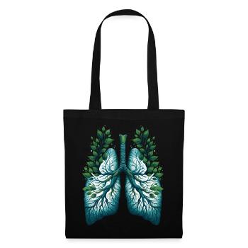 Nature Poumons Terre Vert Eco Santé Design - Sac en tissu - noir - Devant