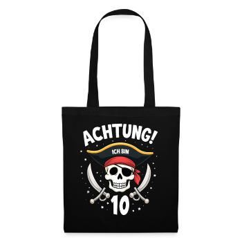 10th Birthday Pirate Gift Boys Boys - Tote Bag - black - Front