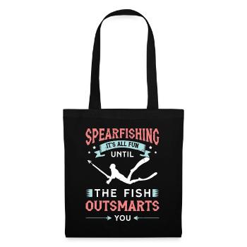 Chasse sous-marine C’est amusant jusqu’à la plongée sous-marine - Sac en tissu - noir - Devant