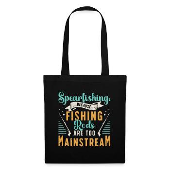 Spearfishing Because Fishing Rods Fishing Lover - Stoffbeutel - Schwarz - Vorne