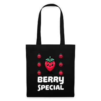 Berry Special Erdbeere - Stoffbeutel - Schwarz - Vorne
