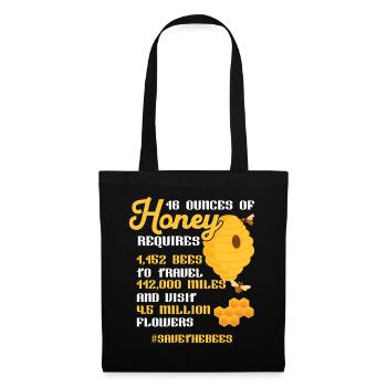 Bienenzucht: Save the Bees - Stoffbeutel - Schwarz - Vorne