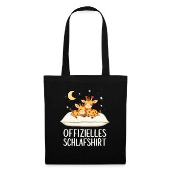 Chemise de nuit officielle Girafe Girafe Couple - Sac en tissu - noir - Devant