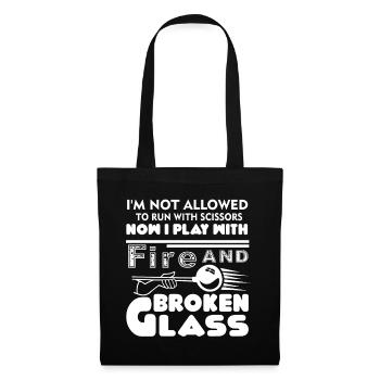 Glassblowing Play With Fire And Broken Glass - Tote Bag - black - Front