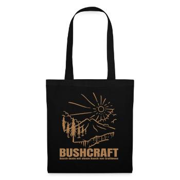 Bushcraft - Busch Genie mit Craftiness - Stoffbeutel - Schwarz - Vorne