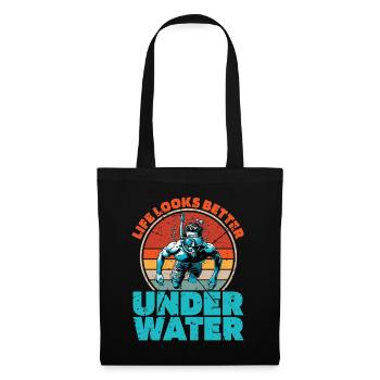 Snorkeling La vie semble meilleure Nageur Snorkeler - Sac en tissu - noir - Devant