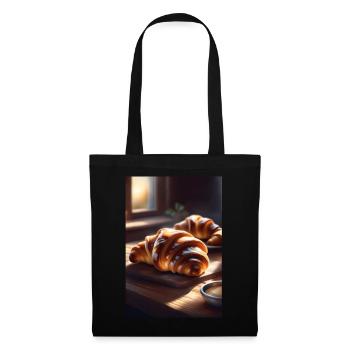 Croissant - Sac en tissu - noir - Devant