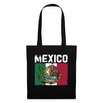 Mexico Mexico Mexican Gift Flag Football - Tote Bag - black - Front