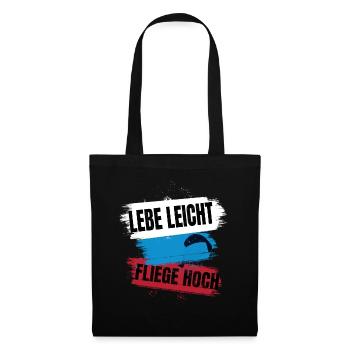 Live light, fly high – Paragliding Design - Tote Bag - black - Front