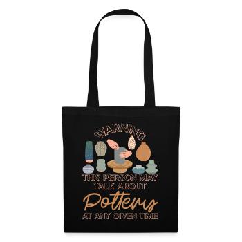 Pottery Ceramics Artist Warning - Stoffbeutel - Schwarz - Vorne