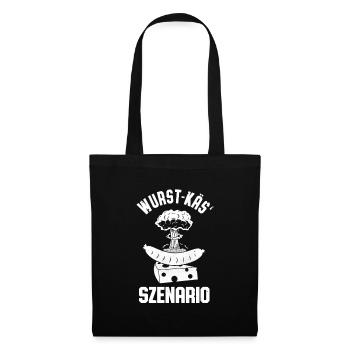 Saucisse Fromage Scénario Bratwurst Fromage Jeu de mots Fun - Sac en tissu - noir - Devant