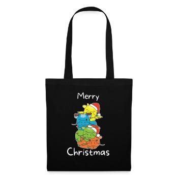 Dragon Christmas Tree Christmas Animals Dragon - Tote Bag - black - Front