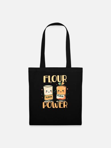 Mehl Power backen - Stoffbeutel - Schwarz