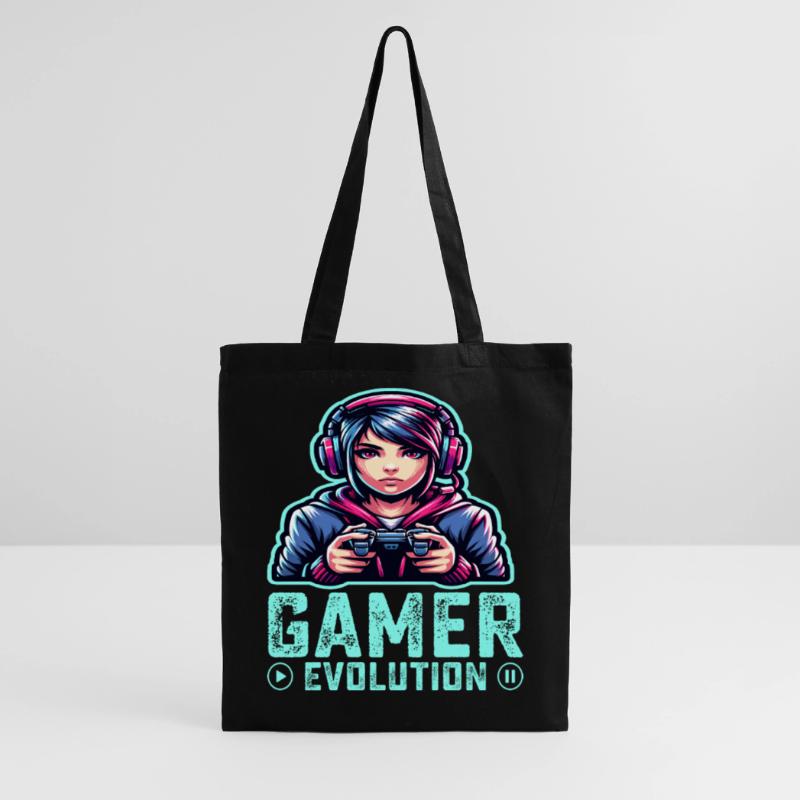 Die Evolution eines Gamers, cooles Gaming-Design Stoffbeutel