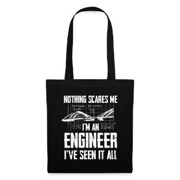 Graphique Engineer Nothing Scares Me - Sac en tissu - noir - Devant