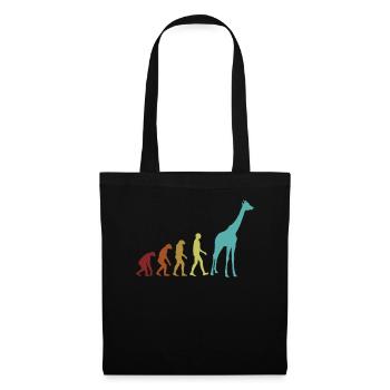 Giraffe Evolution Nubisch Afrikanische Giraffidae - Stoffbeutel - Schwarz - Vorne