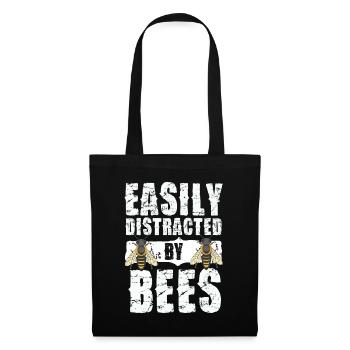 Easily distracted by bees Bee lovers - Tote Bag - black - Front
