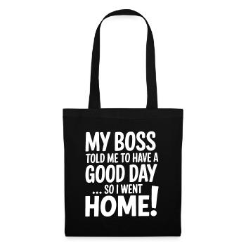 Humour de bureau - Sac en tissu - noir - Devant