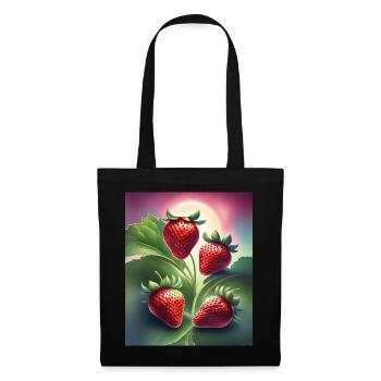 Quatre délicieuses fraises - Sac en tissu - noir - Devant