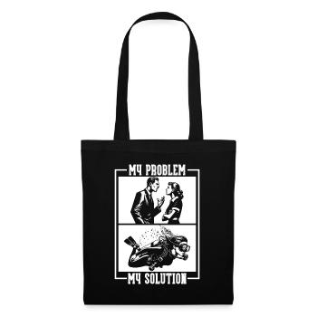 Plongée sous-marine Mon problème Mon pictogramme Maman Snorkeler - Sac en tissu - noir - Devant