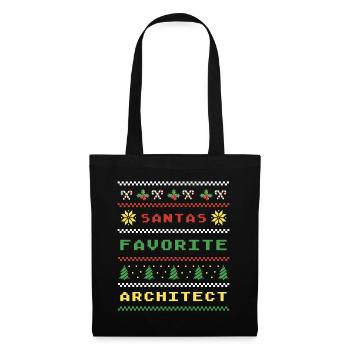 Weihnachtlicher Architekten Spaß für Santas - Stoffbeutel - Schwarz - Vorne