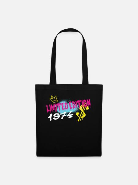 Limited Edition 1974 Geburtstag 1974 Geboren - Stoffbeutel - Schwarz