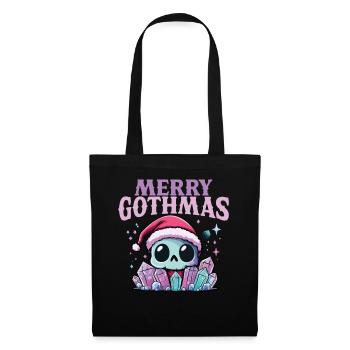 Merry Gothmas Pastel Goth Christmas Skull - Tote Bag - black - Front
