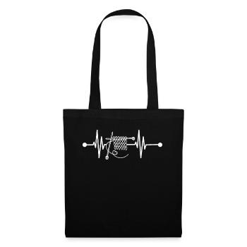 Tricot Heartbeat pour les créatifs - Sac en tissu - noir - Devant