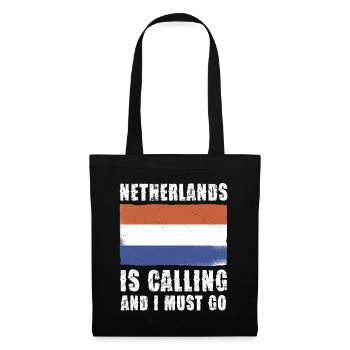 Netherlands Is Calling And I Must Go - Stoffbeutel - Schwarz - Vorne