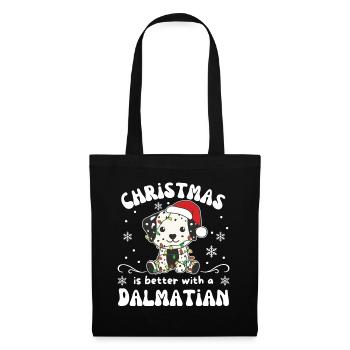 Christmas is better with a Dalmatian - Tote Bag - black - Front