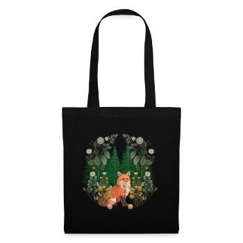 Renards, Renards, Forêt, Animaux de la forêt, Habitants de la forêt - Sac en tissu - noir - Devant