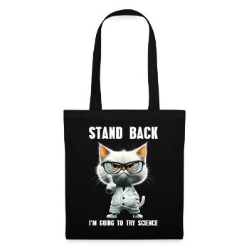 Je vais essayer Science Cat Science Meme - Sac en tissu - noir - Devant