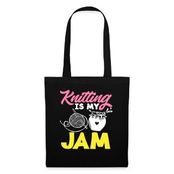 Le tricot est mon truc Wool And Jam - Sac en tissu - noir - Devant