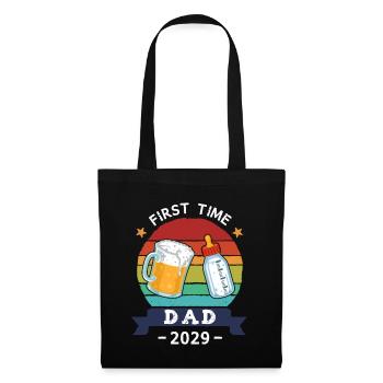 Première fois papa 2029 - Sac en tissu - noir - Devant