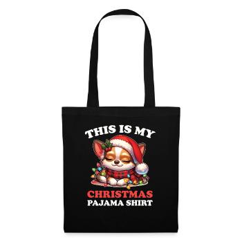 Chihuahua Pyjama de Noël Chiens - Sac en tissu - noir - Devant
