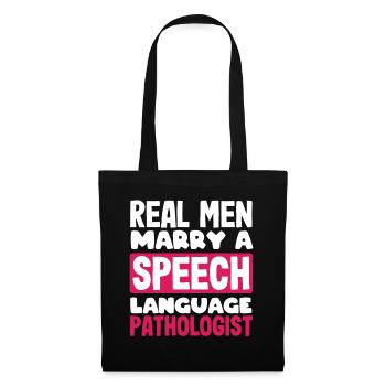 Real Men Marry a Speech Therapist - Tote Bag - black - Front