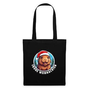 Weihnachten - Stoffbeutel - Schwarz - Vorne