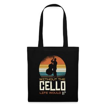 Without the cello, life would be bb - Tote Bag - black - Front