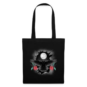 Mystic Raven Crow Roses Halloween - Tote Bag - black - Front