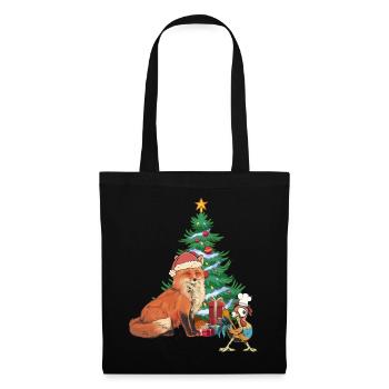Christmas Christmas Xmas Fox Rooster - Tote Bag - black - Front