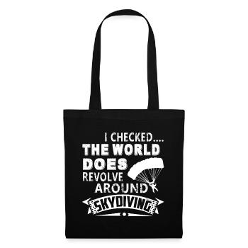 Skydiving The World Does Revolve Around Skydiving - Tote Bag - black - Front