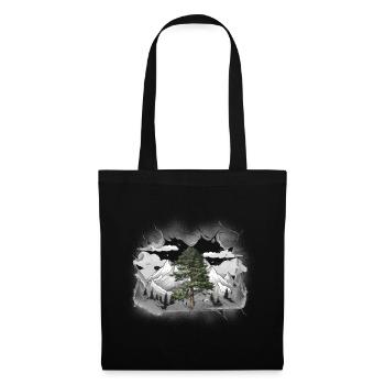 Nature Mountains Mountains Mountain Mountaineers Hike - Tote Bag - black - Front
