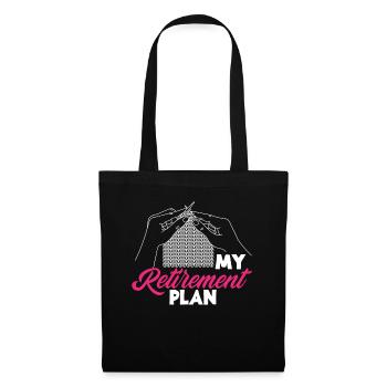 Tricoter mon plan de retraite - Sac en tissu - noir - Devant