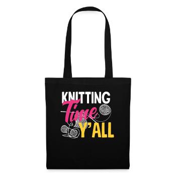 Du temps pour tricoter pour vous tous - Sac en tissu - noir - Devant