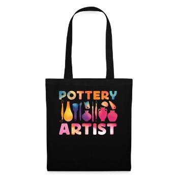 Pottery Ceramics Artist Watercolor - Tote Bag - black - Front