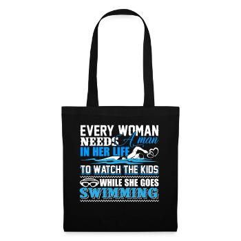 Swimming Every Woman Needs A Man In Her Life - Tote Bag - black - Front