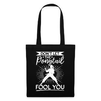 Funny Muay Thai - Don't Let The Ponytail Fool You - Stoffbeutel - Schwarz - Vorne