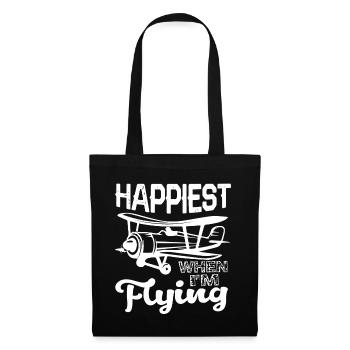 Pilot Happiest When I'm Flying - Tote Bag - black - Front