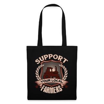 Farmer Support Your Local Farmers - Tote Bag - black - Front