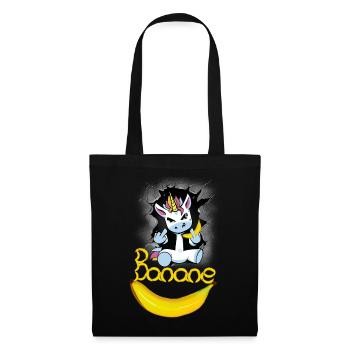 Licorne Banane Bananes Licornes Fruit Fruit - Sac en tissu - noir - Devant
